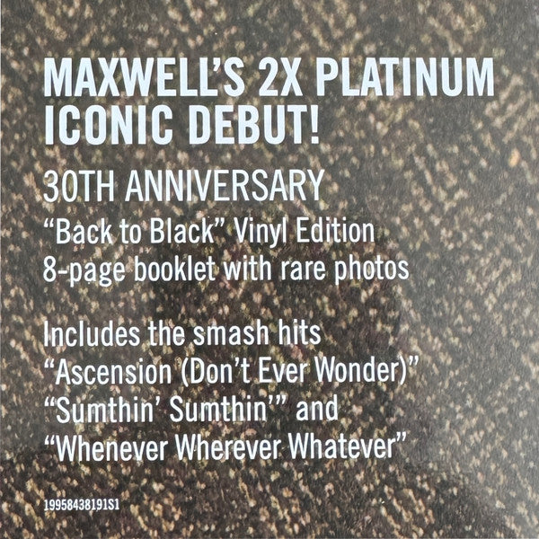 Maxwell – Maxwell's Urban Hang Suite (30th Anniversary)【近日入荷予定】