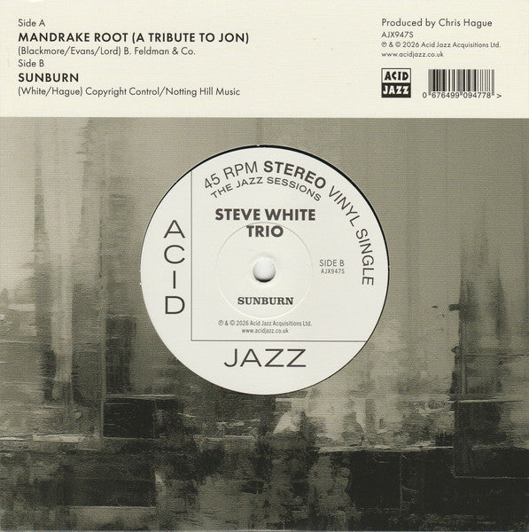 Steve White Trio – Mandrake Root (A Tribute To Jon)【近日入荷予定】