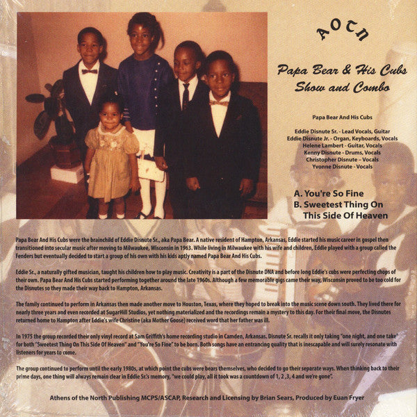 Papa Bear & His Cubs – You're So Fine