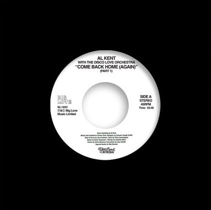 Al Kent with The Disco Love Orchestra - Come Back Home (Again)【近日入荷予定】