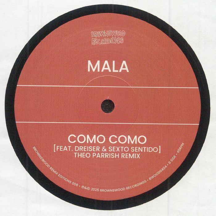 Mala - Brownswood Remix Editions 006 (inc. Theo Parrish Remix)