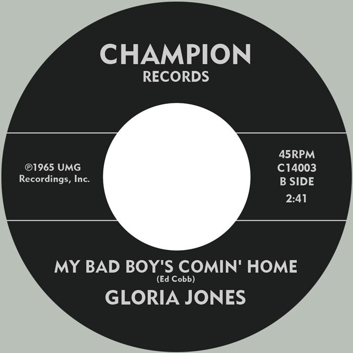 Gloria Jones - Tainted Love / My Bad Boy's Comin' Home【近日入荷予定】