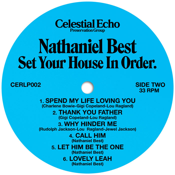 Nathaniel Best – Set Your House In Order.【近日入荷予定】