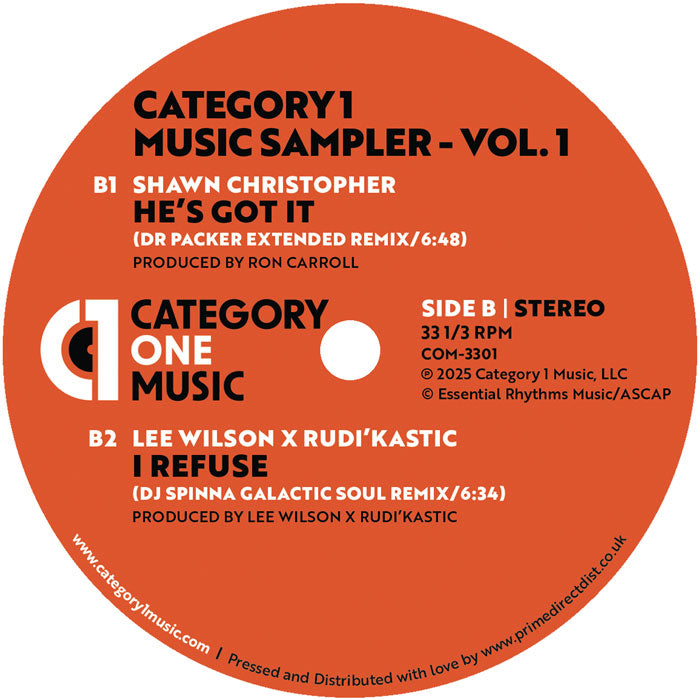 Terry Dexter / Ed Ramsey / Shawn Christopher / Lee Wilson - Category 1 Music Sampler - Vol. 1