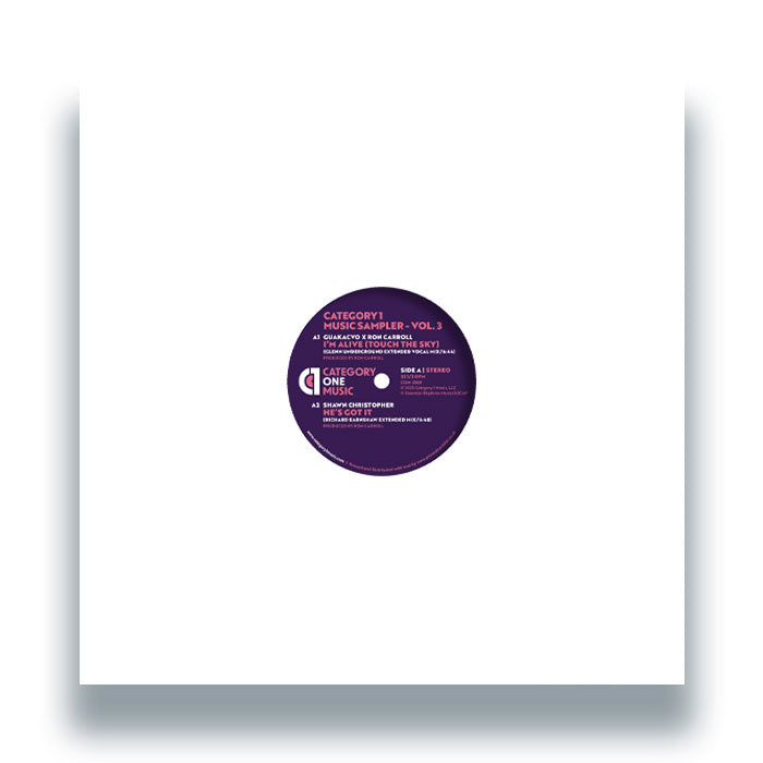 GU aka CVO x Ron Carroll / Shawn Christopher / Terry Dexter / Aires Adora - Category 1 Music Sampler - Vol. 3