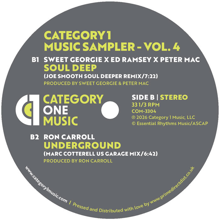 Ron Carroll / Stacy Kidd / Eric Kupper / Marc Cotterell - Category 1 Music Sampler - Vol. 4