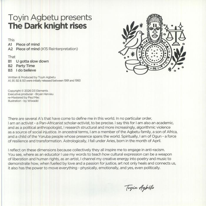 Toyin Agbetu - The Dark Knight Rises【近日入荷予定】