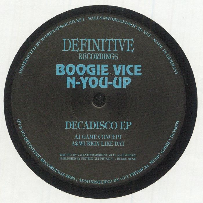 Boogie Vice, N-You-Up – Decadisco EP【近日入荷予定】