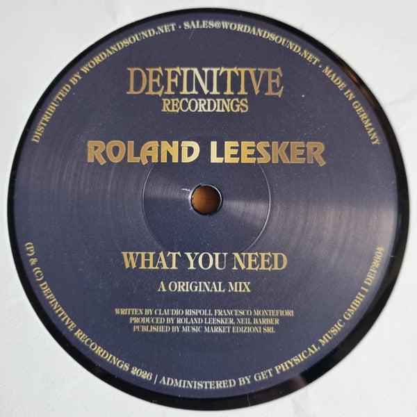 Roland Leesker – What You Need【近日入荷予定】