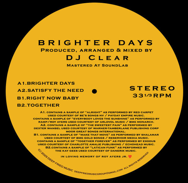 DJ Clear – Better Days EP