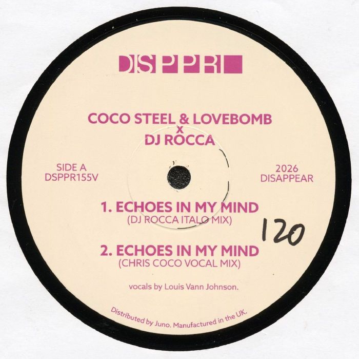 Coco Steel & Lovebomb / DJ Rocca - Echoes In My Mind / Mama Sol Mama Africa【近日入荷予定】