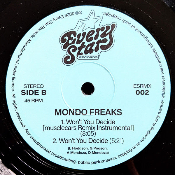 Mondo Freaks – Won't You Decide (Musclecars Remix)【近日入荷予定】