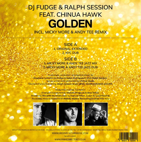 DJ Fudge, Ralph Session Feat. Chinua Hawk - Golden (Incl. Micky More & Andy Tee Remix)