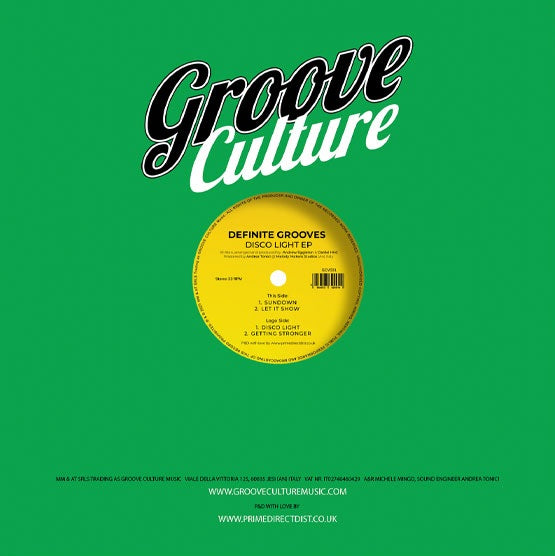 Definite Grooves - Disco Light EP