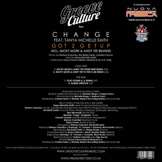 Change Featuring Tanya Michelle Smith - Got 2 Get Up (Incl. Micky More & Andy Tee Remixes)