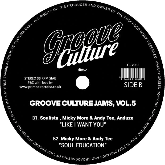 Micky More & Andy Tee / Serge Funk / Reverendos Of Soul - Groove Culture Jams Vol.5【近日入荷予定】