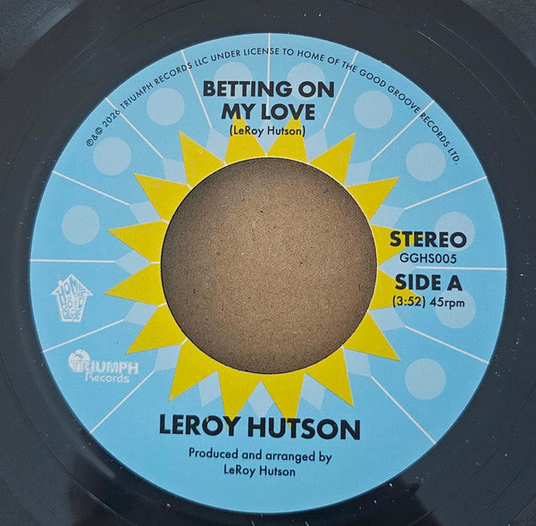 Leroy Hutson – Betting On My Love / So Nice【近日入荷予定】