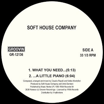 Soft House Company / Key Tronics Ensemble – What You Need / A Little Piano / Calypso Of House【近日再入荷予定】