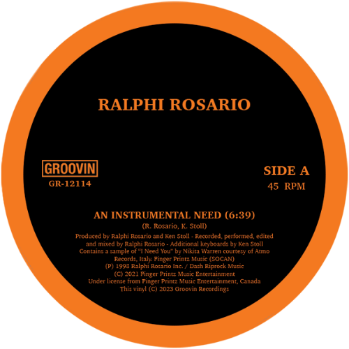 Ralphi Rosario – An Instrumental Need / Take Me Up