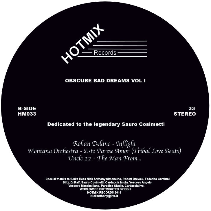 Various - Obscure Bad Dreams Vol. 1 - Dedicated To The Legendary Sauro Cosimetti