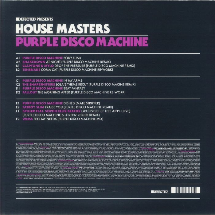 Purple Disco Machine - Defected presents House Masters - Purple Disco Machine