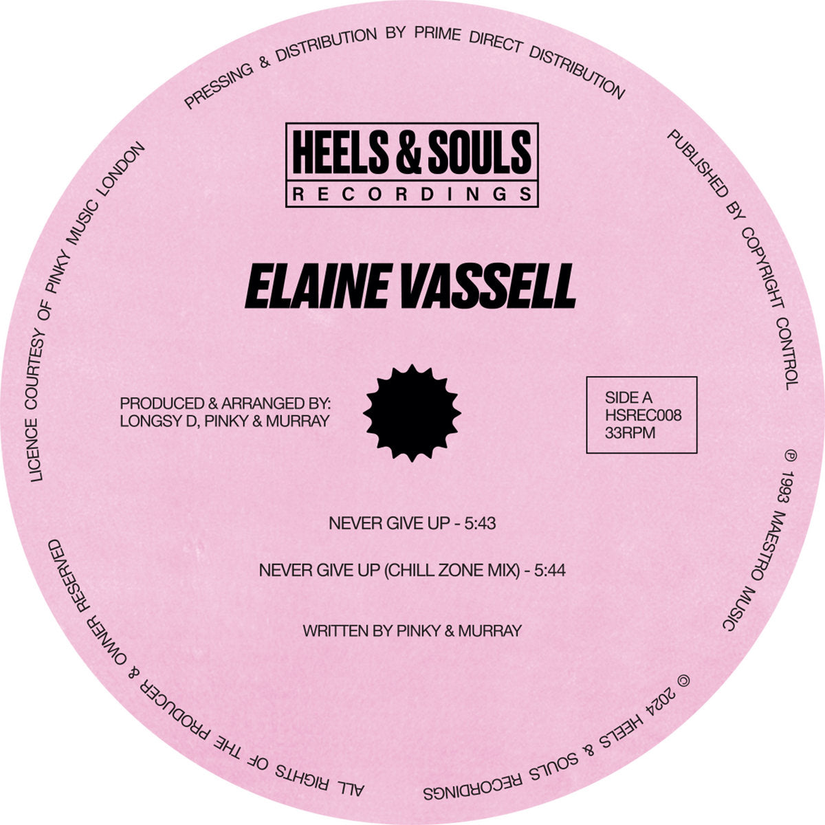 Elaine Vassell / 3rd Zone - Never Give Up / You Stole My Heart
