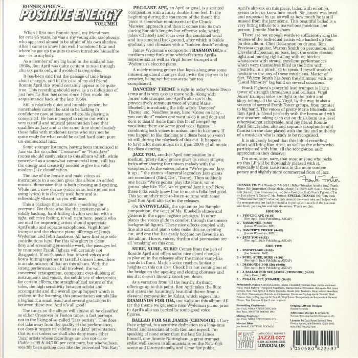 Ronnie April's – Positive Energy Volume 1