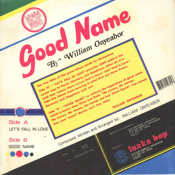 William Onyeabor – Good Name【近日入荷予定】