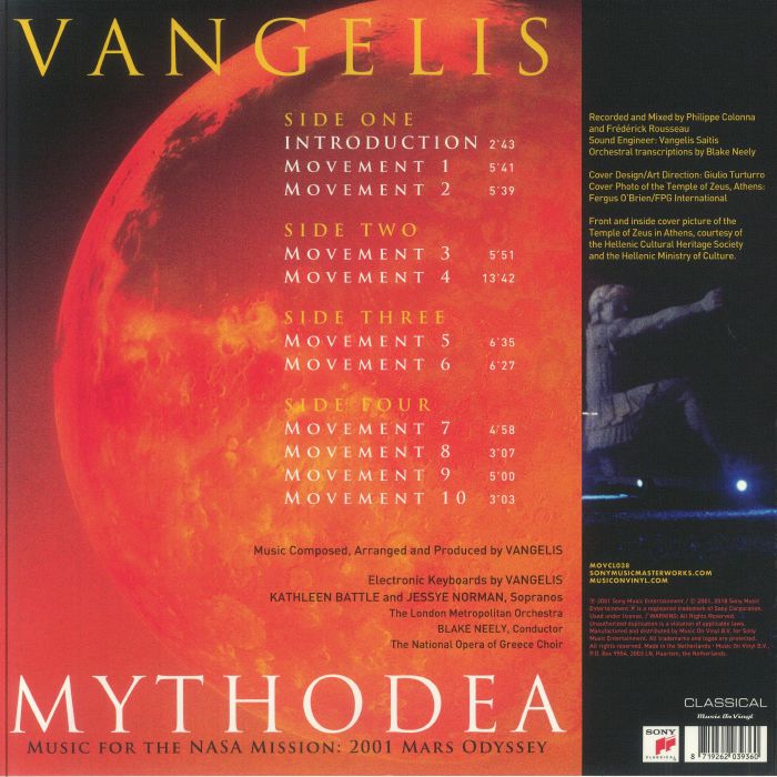 Vangelis – Mythodea (Music For The NASA Mission: 2001 Mars Odyssey)