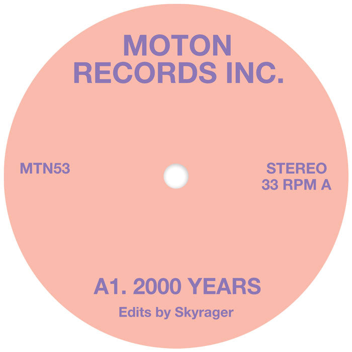 Moton Records Inc - Skyrager Edits【近日入荷予定】