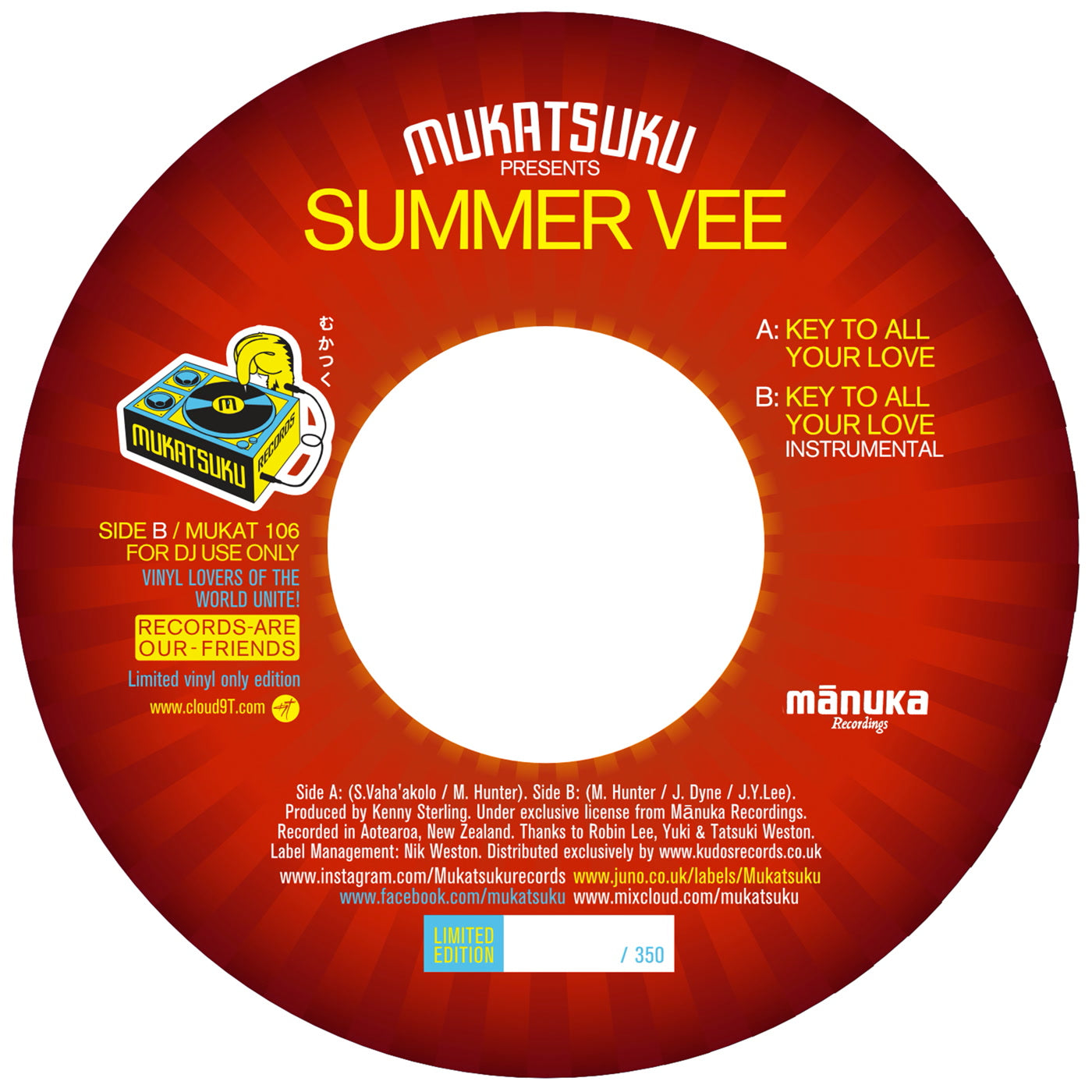 MUKATSUKU presents Summer Vee - Key To All Your Love【近日入荷予定】