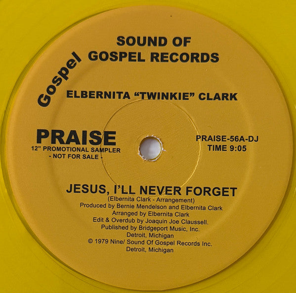 Joe Claussell presents Praise with Twinkie Clark - Jesus, I’ll Never Forget / I Am Love【近日入荷予定】