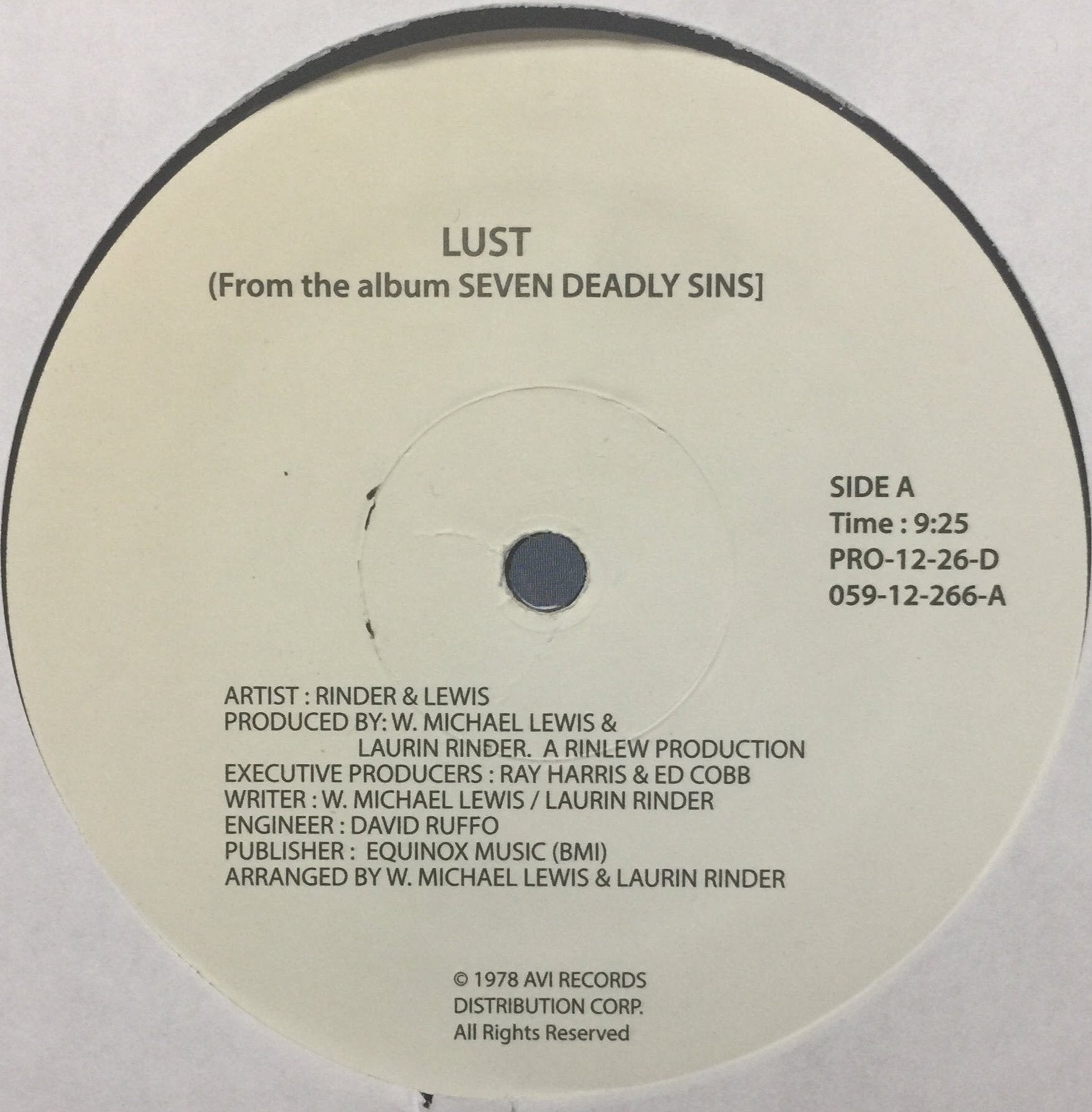 RINDER & LEWIS / LUST