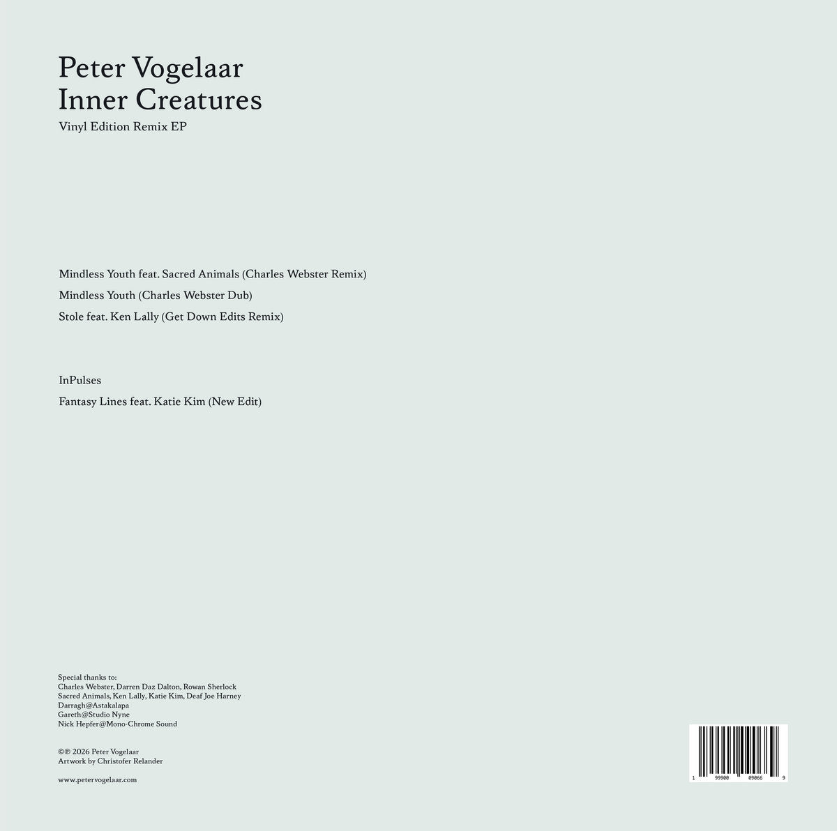 Peter Vogelaar - Inner Creatures Remix EP