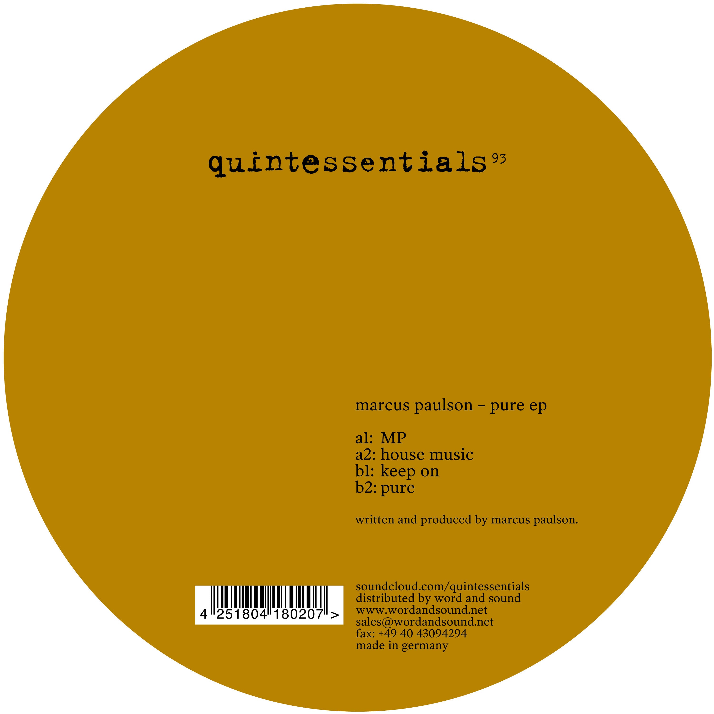 Marcus Paulson - Pure EP