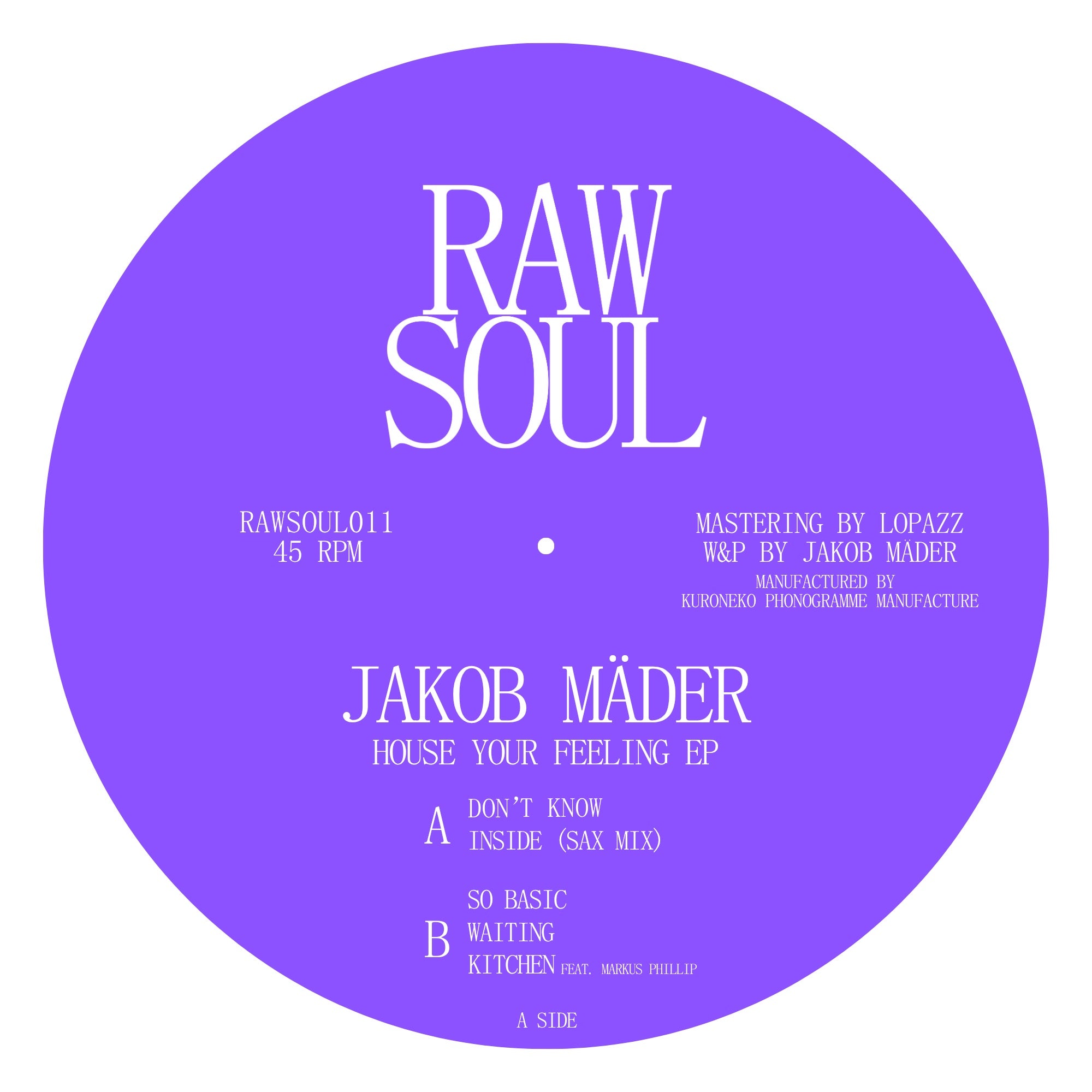 Jakob Mäder – House Your Feeling EP【近日入荷予定】
