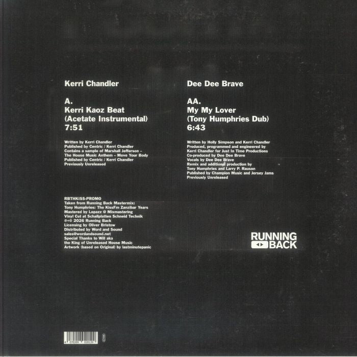Kerri Chandler / Dee Dee Brave - Tony Humphries Acetates【近日入荷予定】