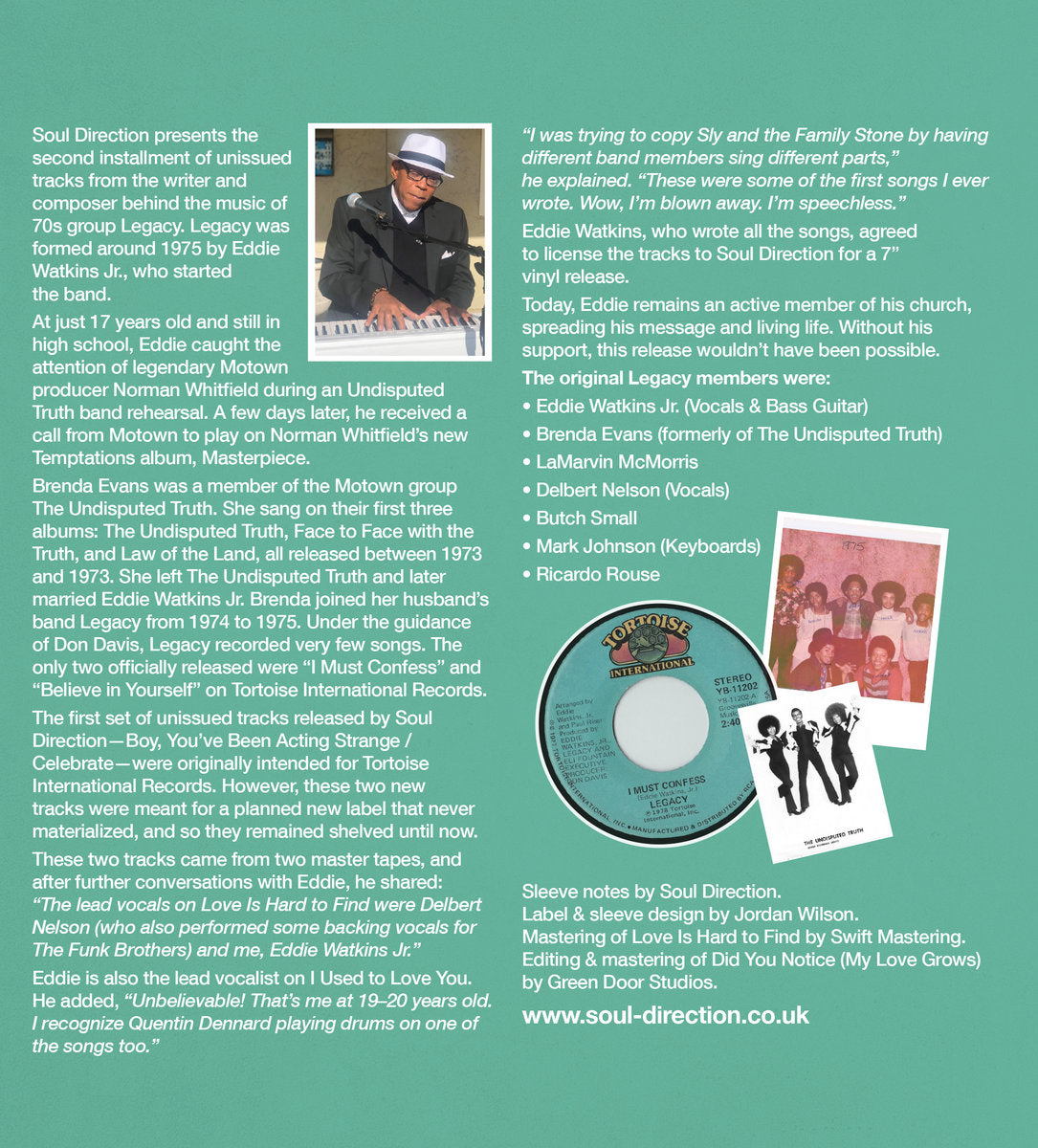 Eddie Watkins Jr. & Legacy - Love Is Hard To Find / Did You Notice (My Love Grows)