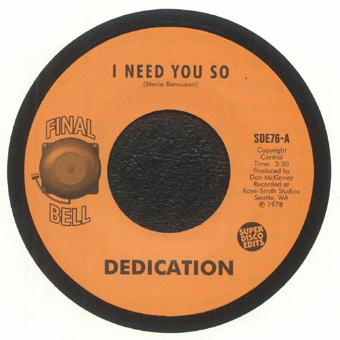 Dedication - I Need You So / I'm Falling in Love With You