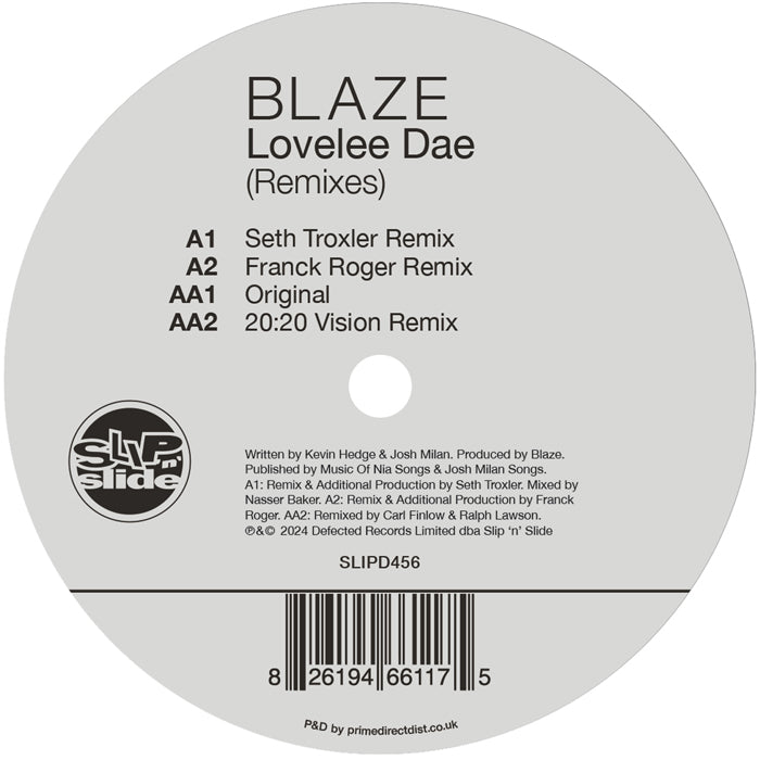 Blaze - Lovelee Dae (Seth Troxler / Franck Roger / 20:20 Vision Remixes)