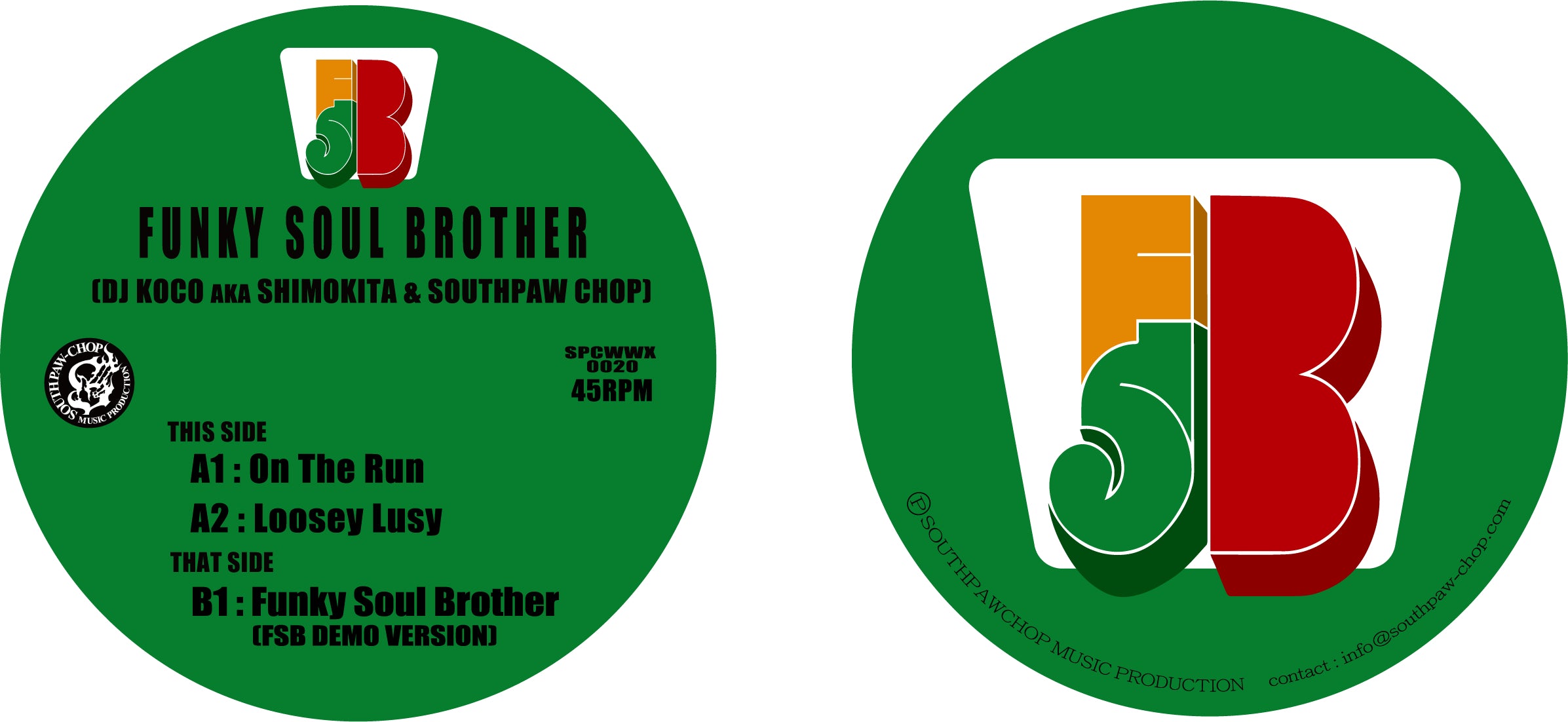FUNKY SOUL BROTHER (DJ KOCO AKA SHIMOKITA & SOUTHPAW CHOP) - FSB Third Single