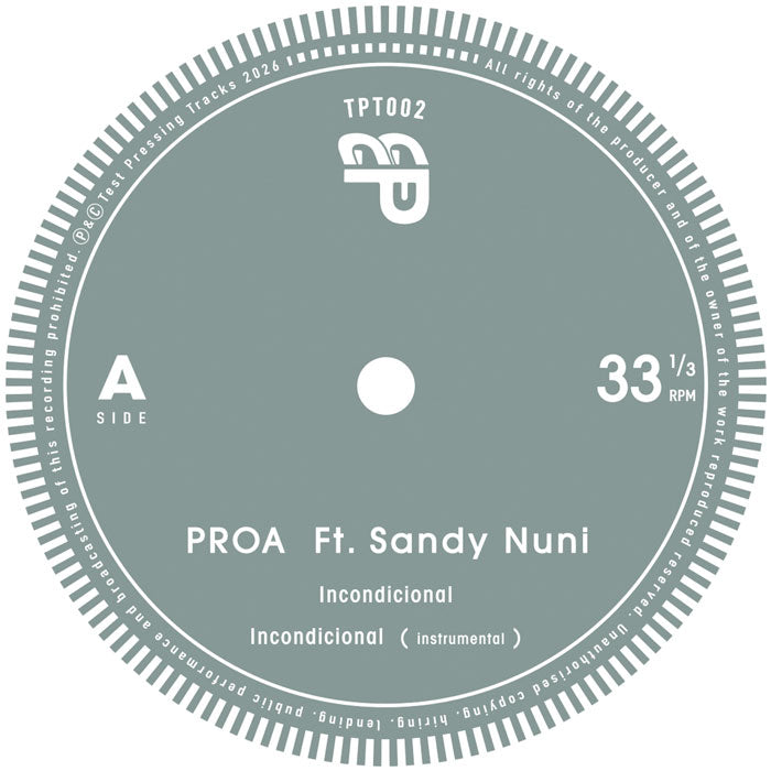 PROA Ft. Sandy Nuni - Incondicional【近日入荷予定】