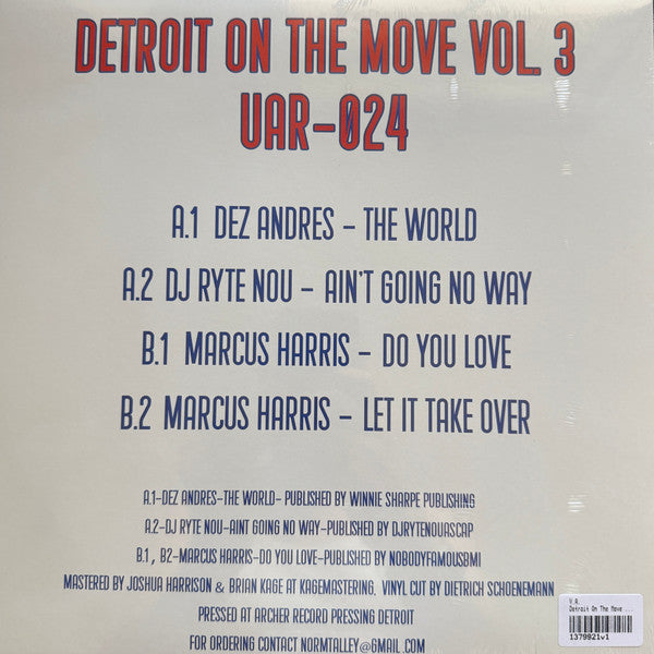 Various – Detroit On The Move Vol. 3【近日入荷予定】