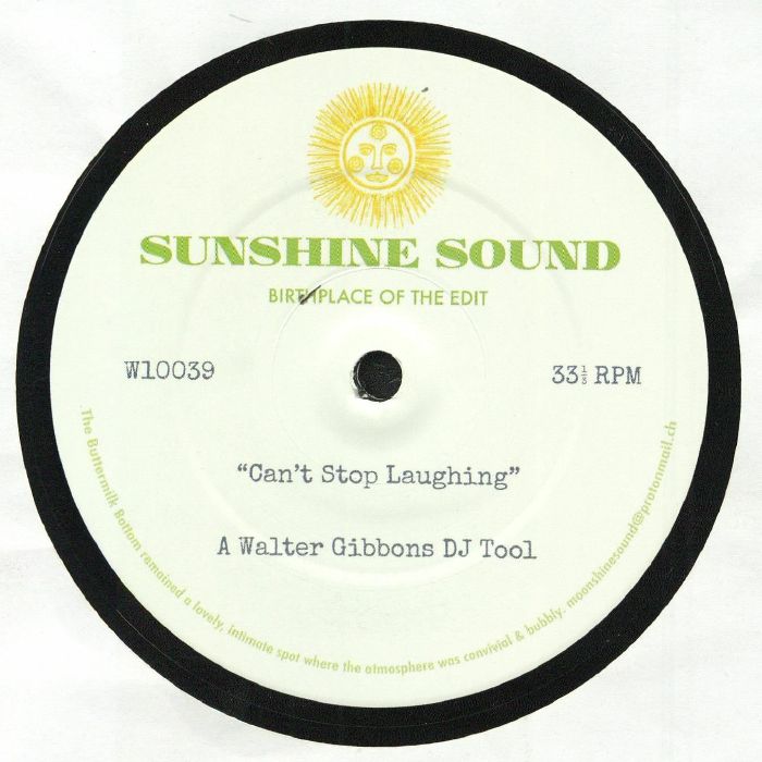 Walter Gibbons - Can't Stop Talking / Can't Stop Laughing【近日入荷予定】