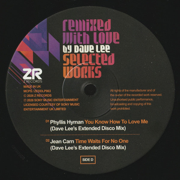 Dave Lee / Various – Remixed With Love By Dave Lee (Selected Works)【近日入荷予定】