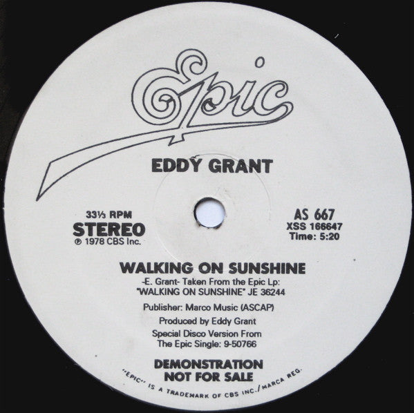 Eddy Grant – Walking On Sunshine / Electric Avenue