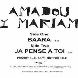 Amadou & Mariam – Baara / Ja Pense A Toi