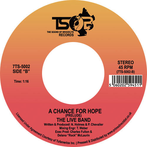 THE LIVE BAND / A CHANCE FOR HOPE (7 inch) -RSD LIMITED-