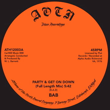 BAB (BIG APPLE BAND) / PARTY & GET ON DOWN