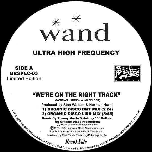 ULTRA HIGH FREQUENCY / WE'RE ON THE RIGHT TRACK (REMIXES)